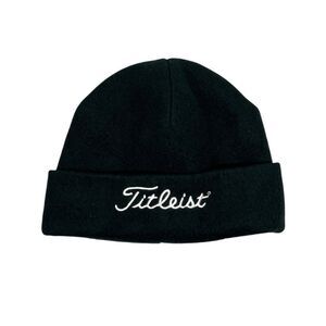 Titleist Winter Stocking Hat Men's Black Fleece Thermal Insulated Golf Beanie